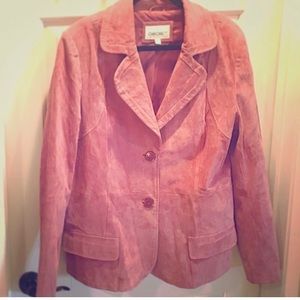 Pink suede jacket